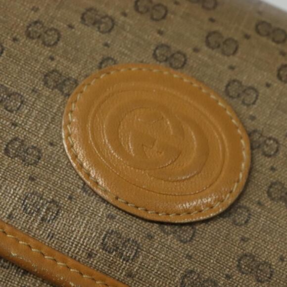 GUCCI Micro GG Supreme Shoulder Bag Pvc Beige Gold 41 02 079